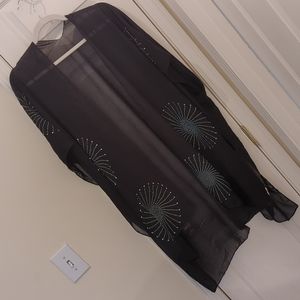 Jessica McClintock Sheer, Embellished Swimsuit Cover Up